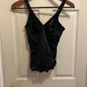 Va Bien black bodysuit shapewear  with lace accents  -size 36B